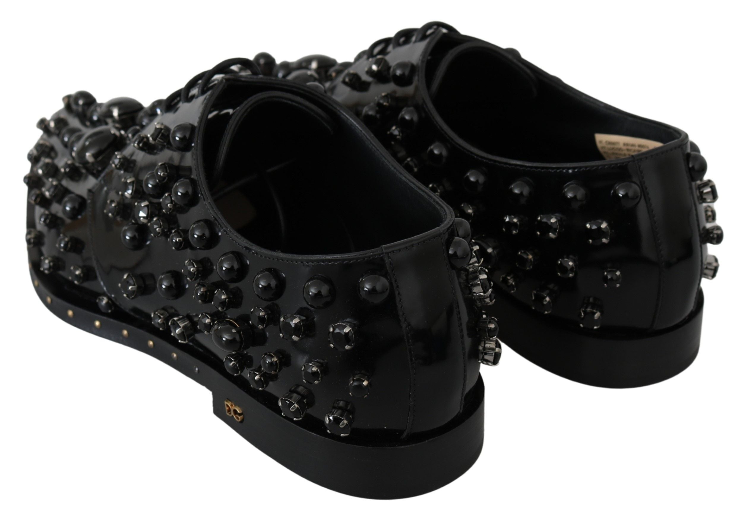 Dolce & Gabbana Κομψά παπούτσια μαύρα φόρεμα με κρύσταλλα