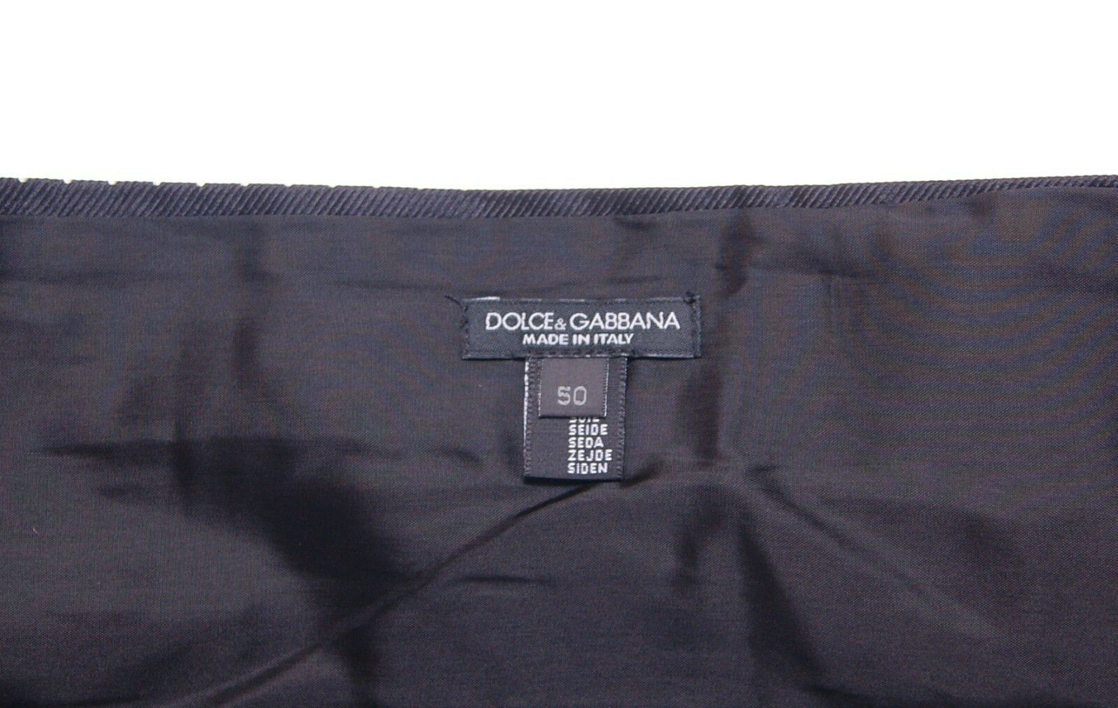 Dolce & Gabbana Κομψό Μαύρο Μεταξωτό Πουά Cummerbund