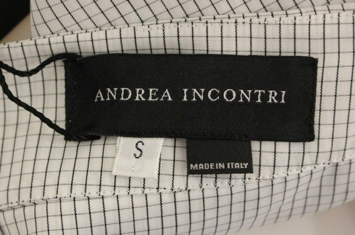 Andrea Incontri Chic λευκό καρό βαμβακερό σορτς