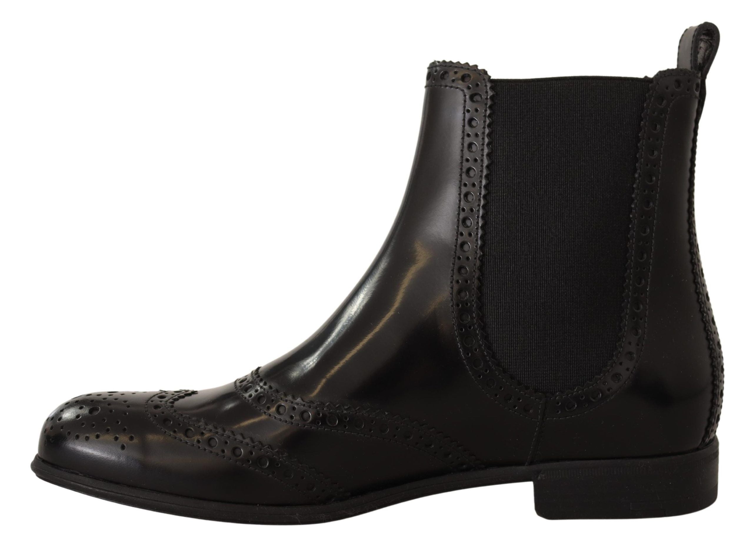 Dolce & Gabbana Κομψές μαύρες μπότες Oxford με άκρο αστραγάλου