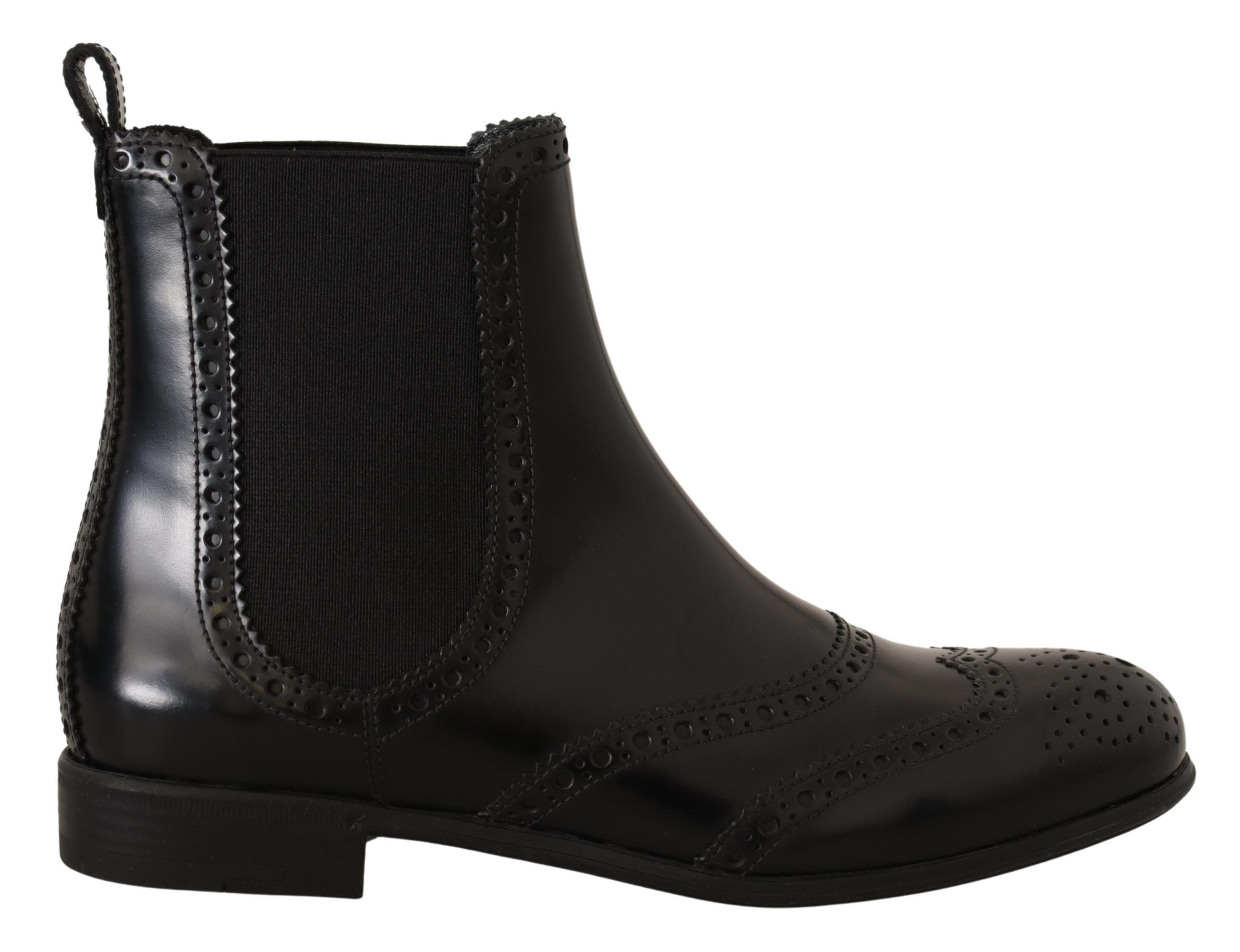 Dolce & Gabbana Κομψές μαύρες μπότες Oxford με άκρο αστραγάλου