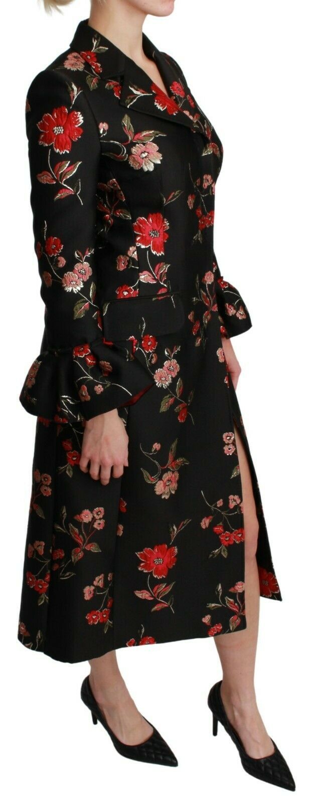Dolce & Gabbana Κομψή φλοράλ κεντημένη καμπαρντίνα