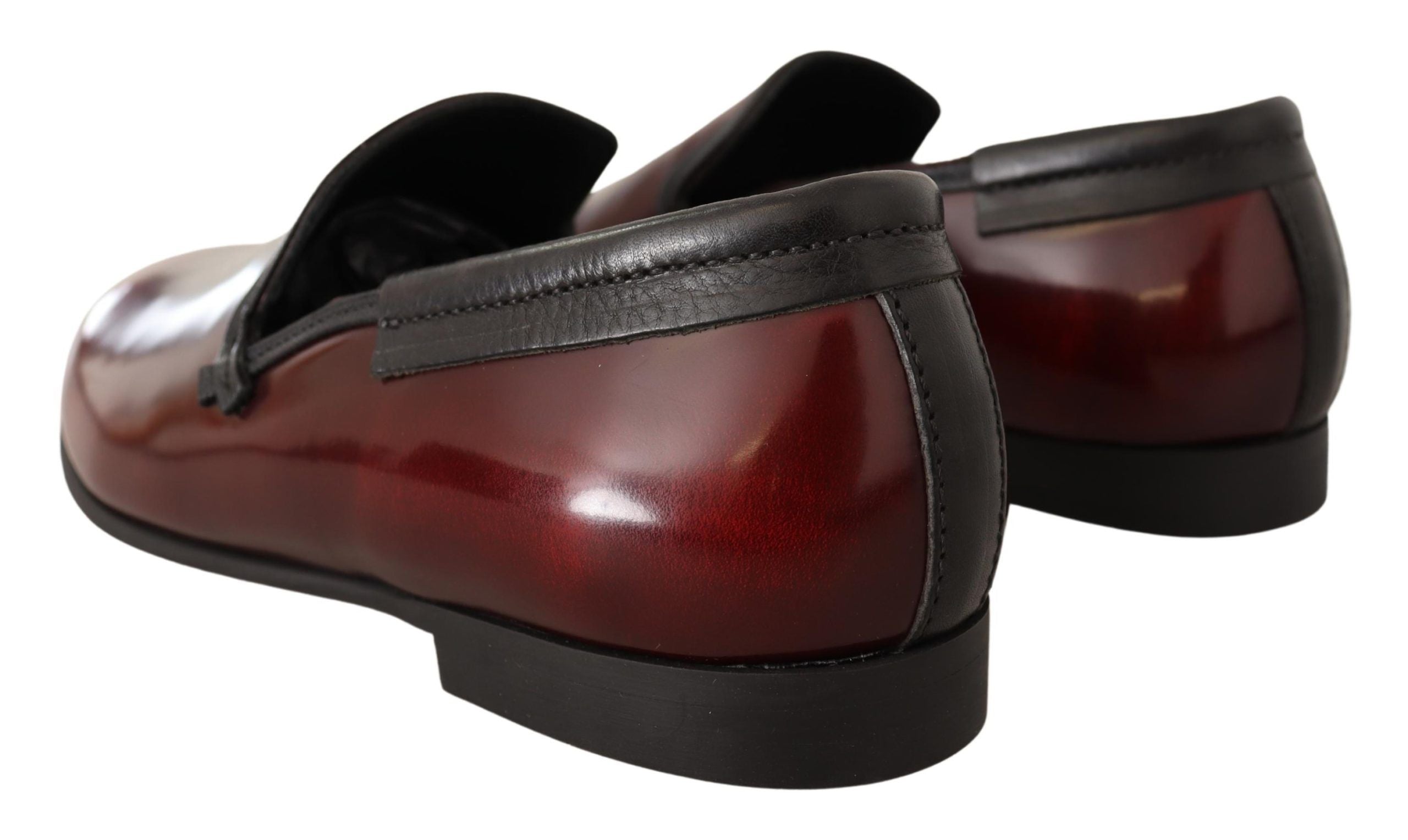 Dolce & Gabbana Κομψά δερμάτινα Loafers Bordeaux
