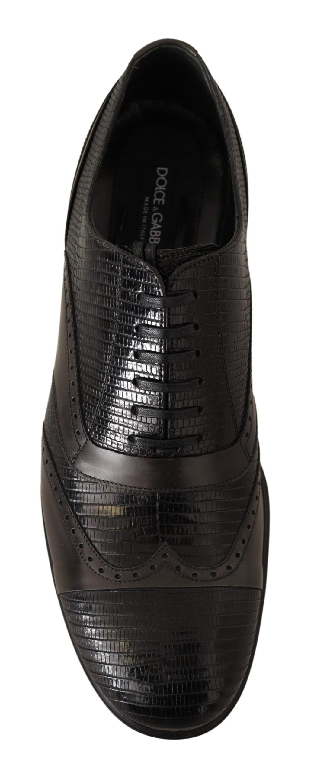 Dolce & Gabbana Elegant Brown Lizard Δερμάτινα Παπούτσια Oxford