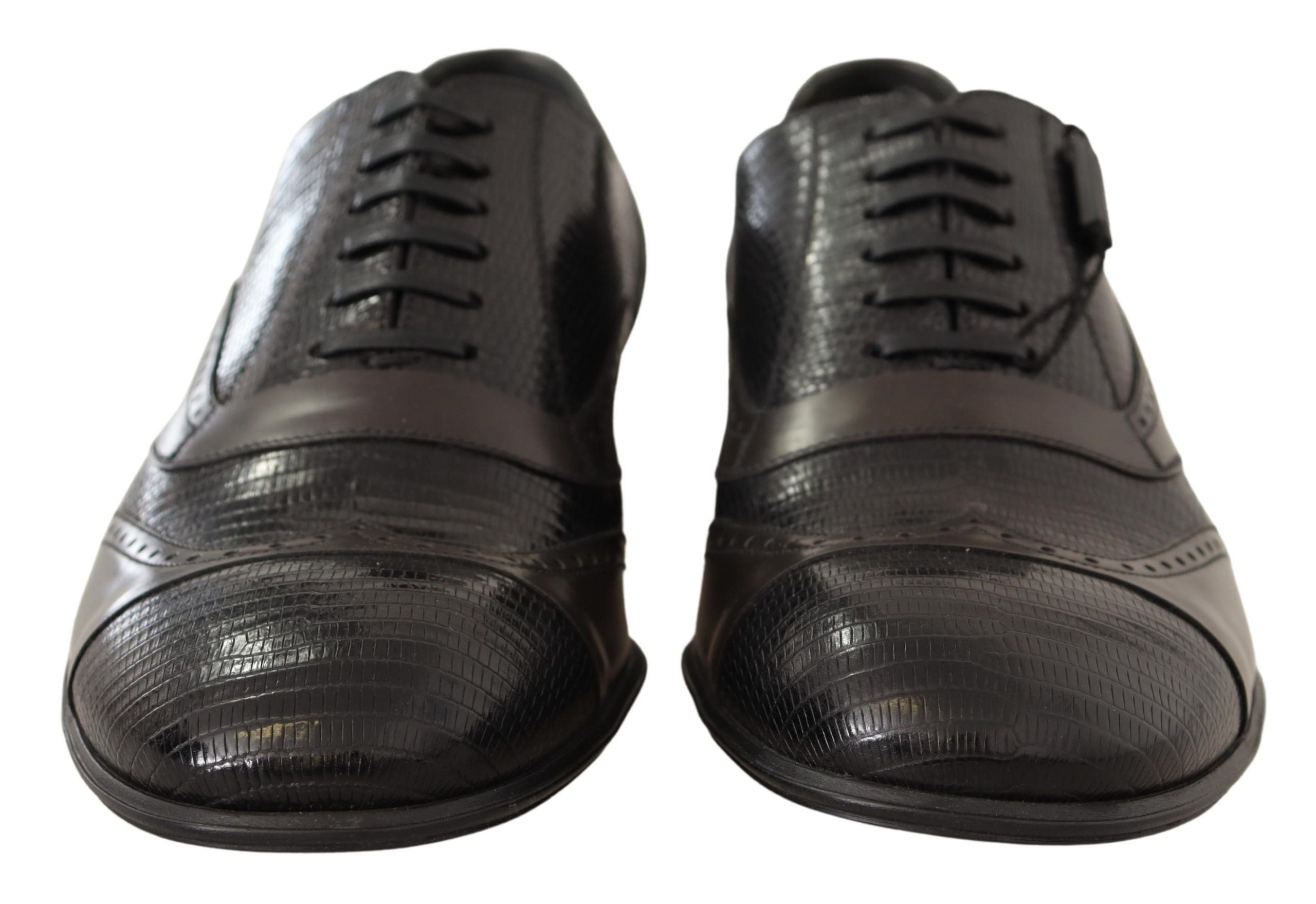 Dolce & Gabbana Elegant Brown Lizard Δερμάτινα Παπούτσια Oxford