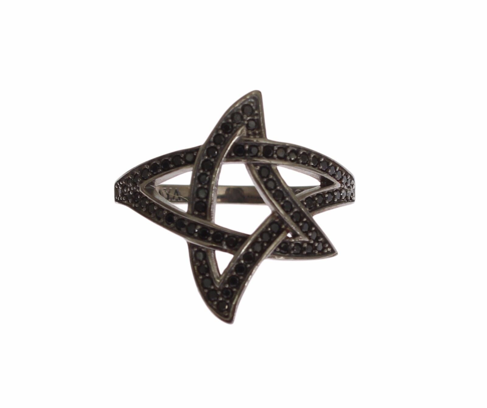 Κρυστάλλινο δαχτυλίδι Nialaya Chic Black Rhodium CZ