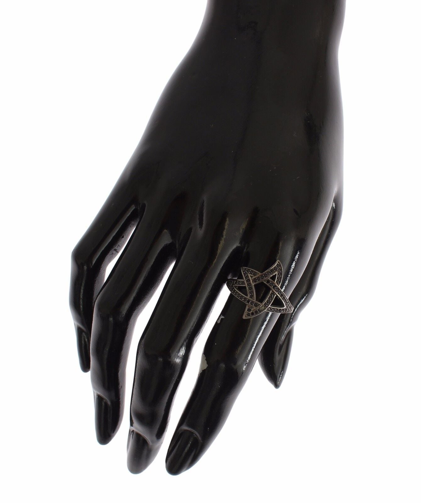Κρυστάλλινο δαχτυλίδι Nialaya Chic Black Rhodium CZ
