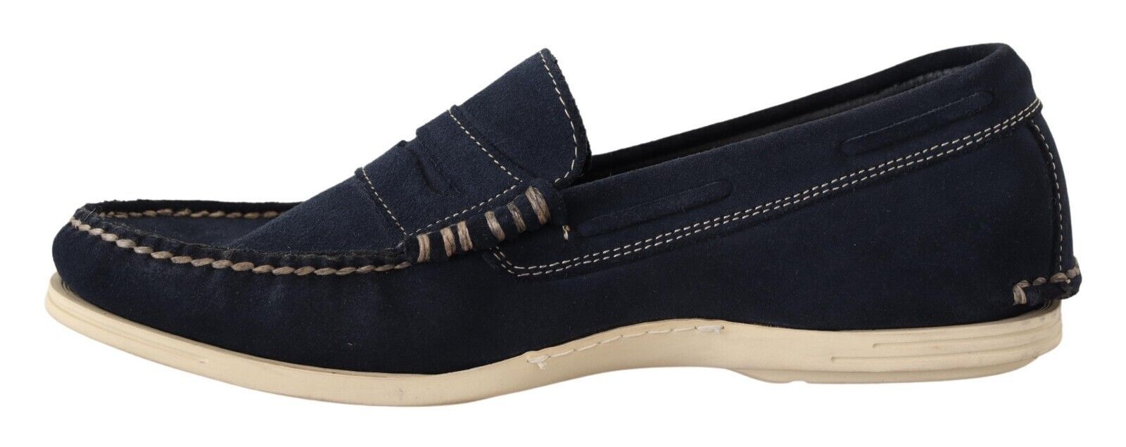 Pollini Chic Suede Blue Moccasins για άνδρες