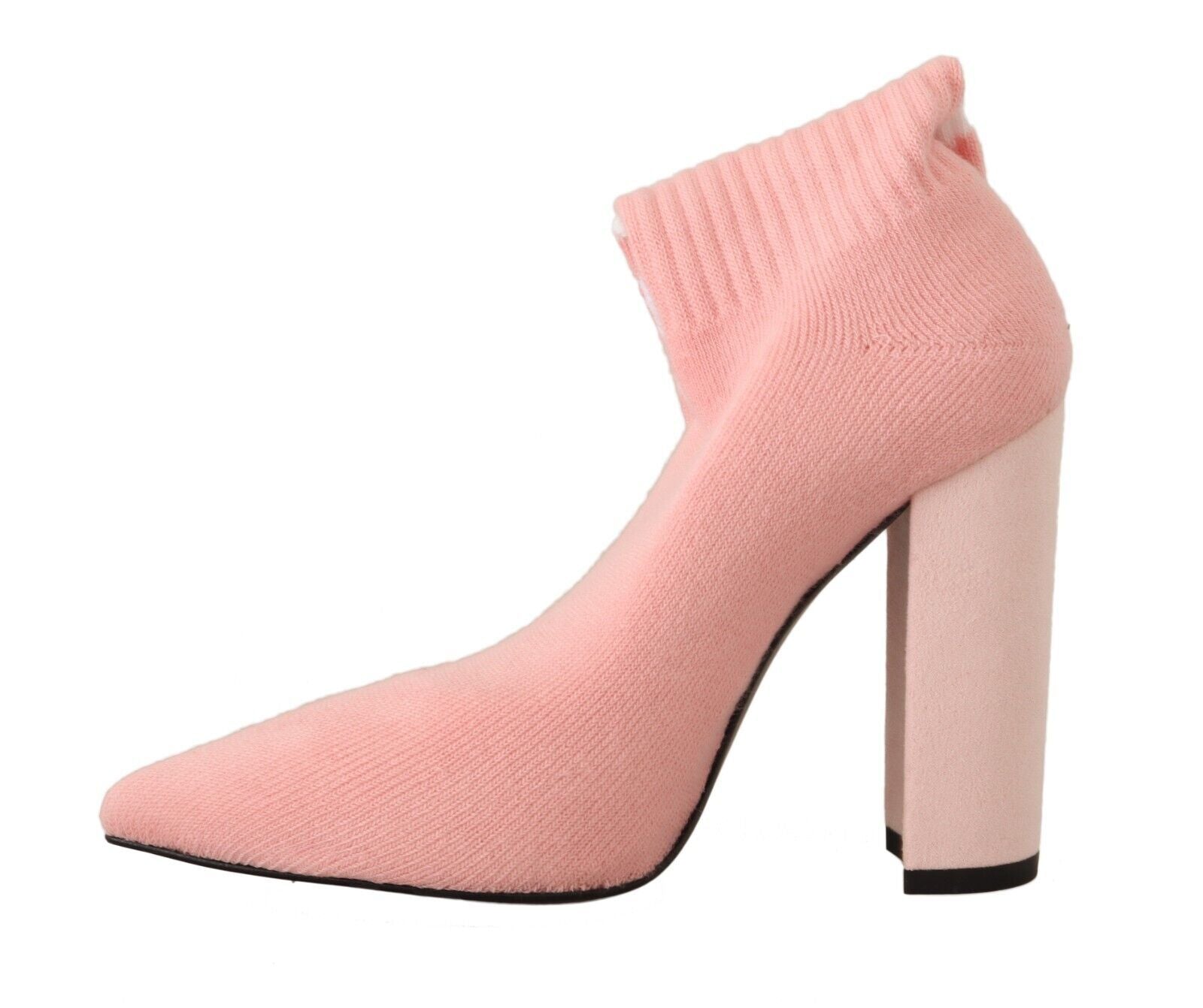 GCDS Chic Pink Suede Μποτάκια με κάλτσες με λογότυπο