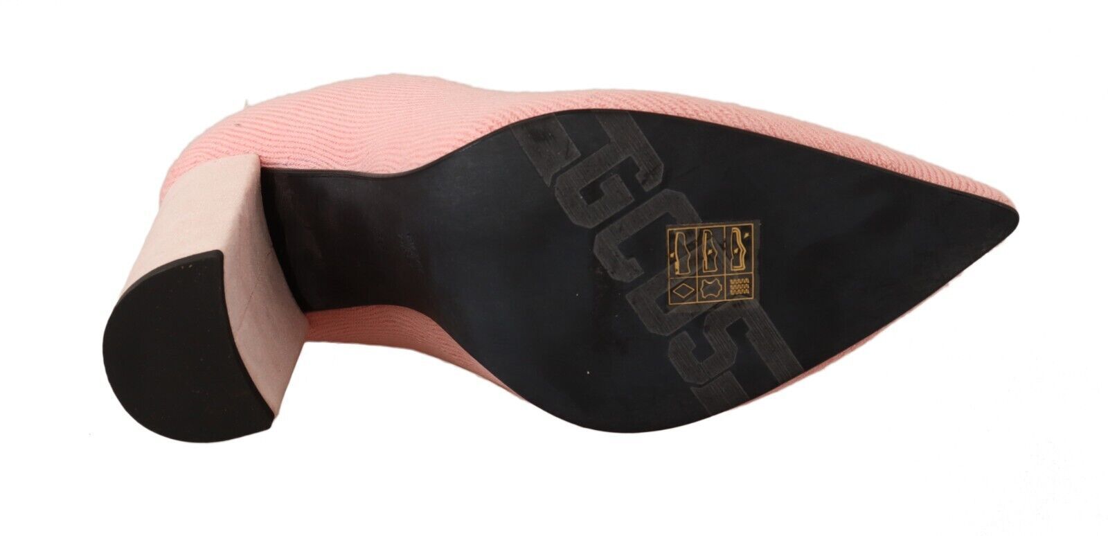GCDS Chic Pink Suede Μποτάκια με κάλτσες με λογότυπο