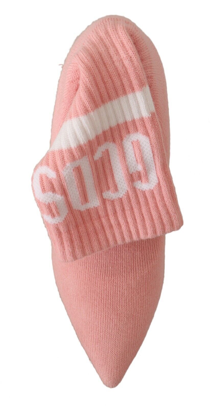 GCDS Chic Pink Suede Μποτάκια με κάλτσες με λογότυπο