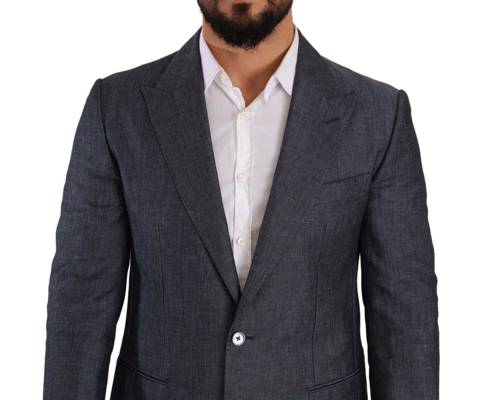 Dolce & Gabbana Elegant Slim Fit Blue Blazer με δύο κουμπιά