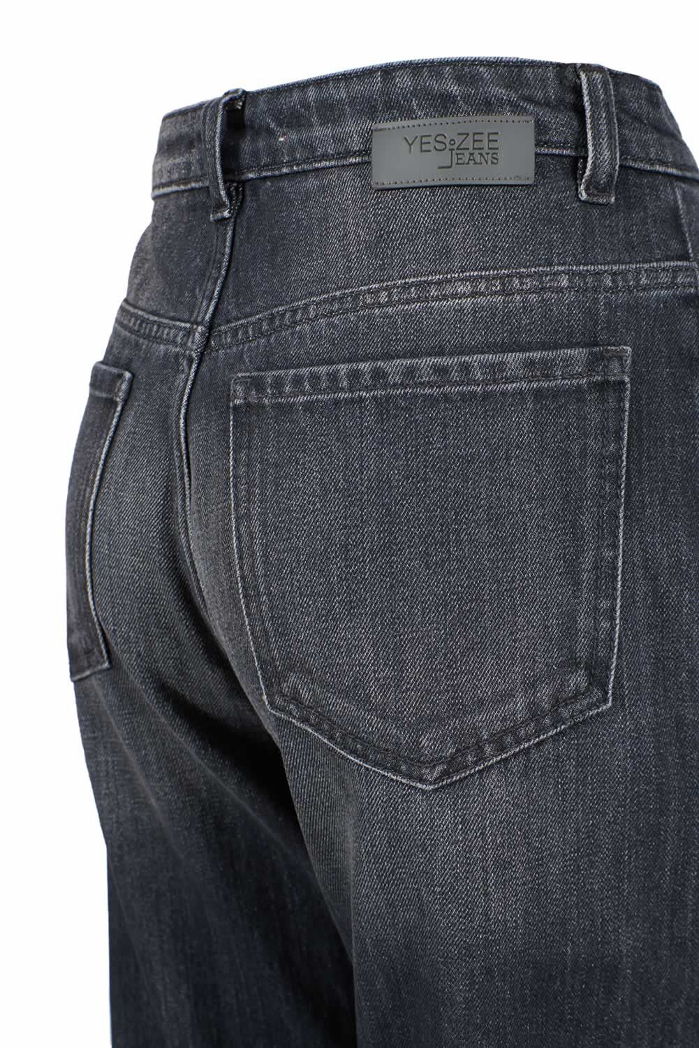 Yes Zee Black Cotton Women's High-Waisted Jean