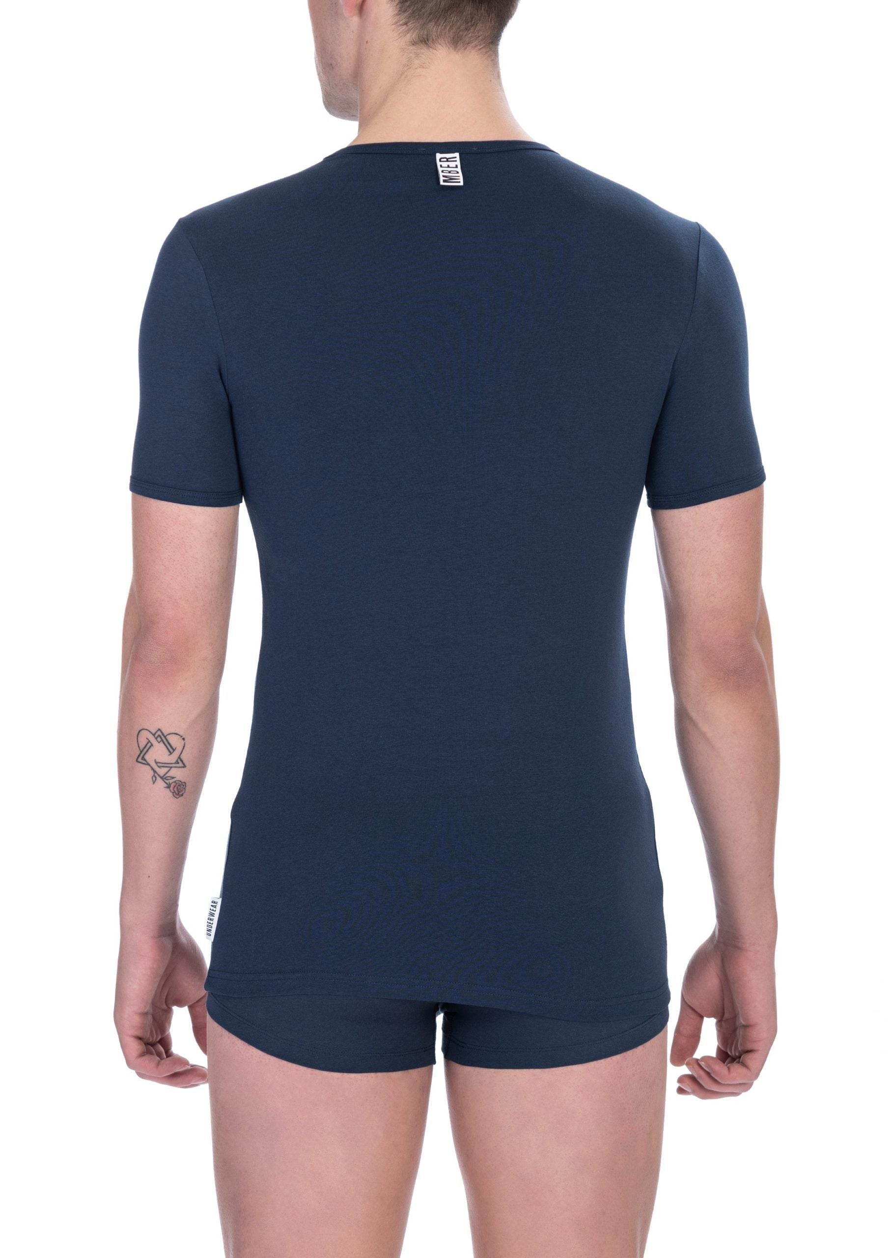 Ανδρικό T-shirt Bikkembergs Blue Cotton