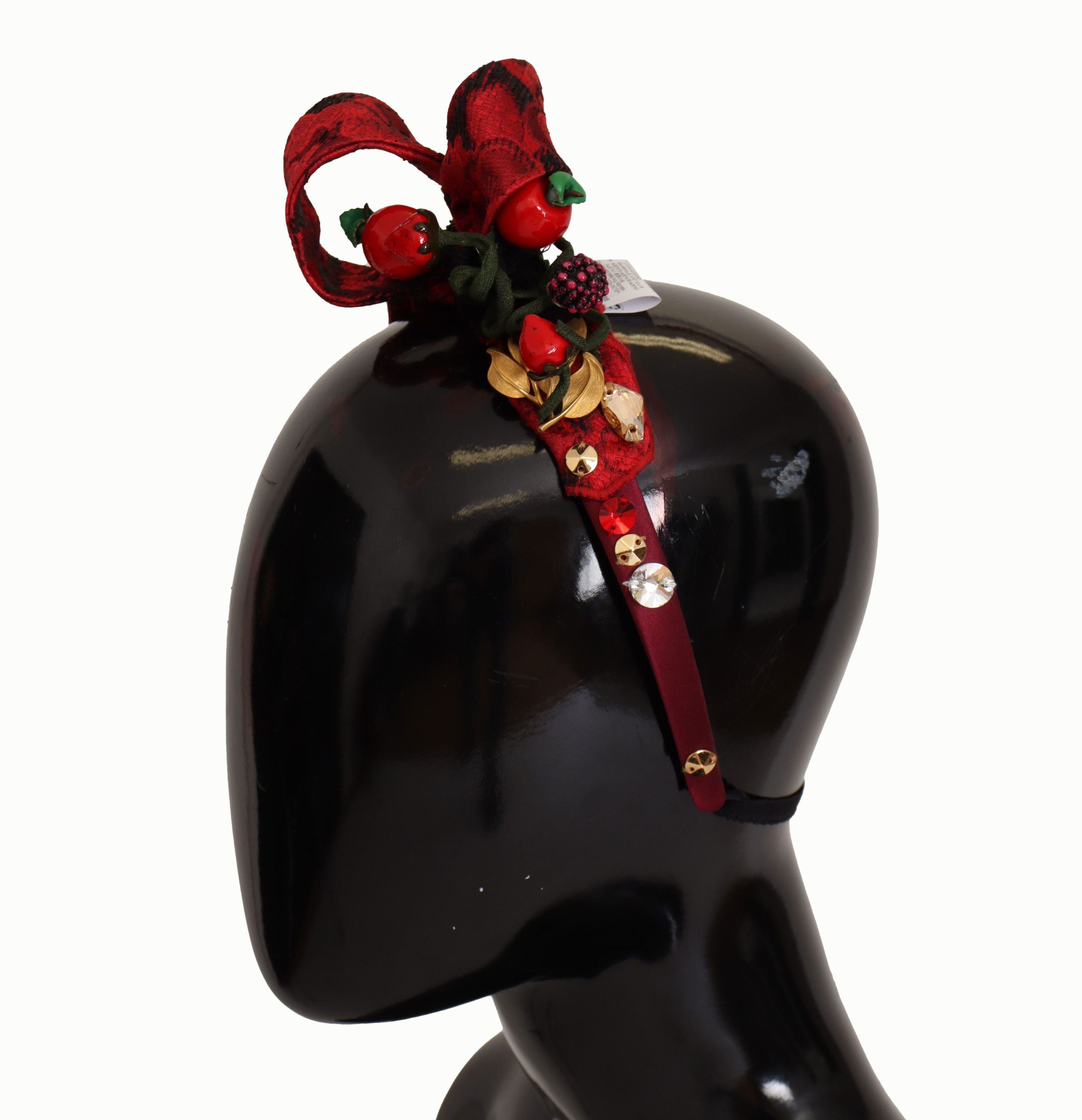 Dolce & Gabbana Cherry Sicily Embelled Red Diadem