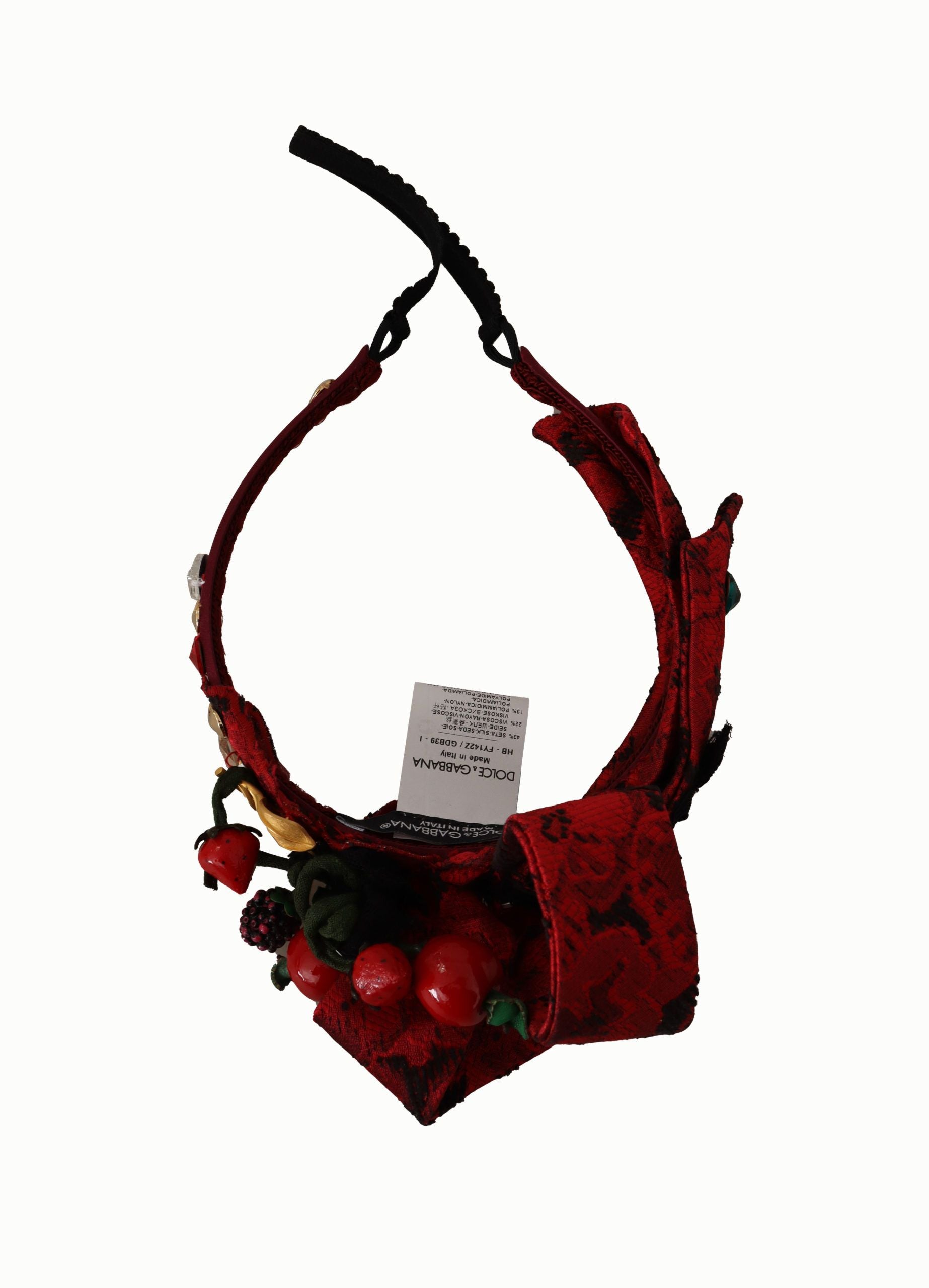 Dolce & Gabbana Cherry Sicily Embelled Red Diadem
