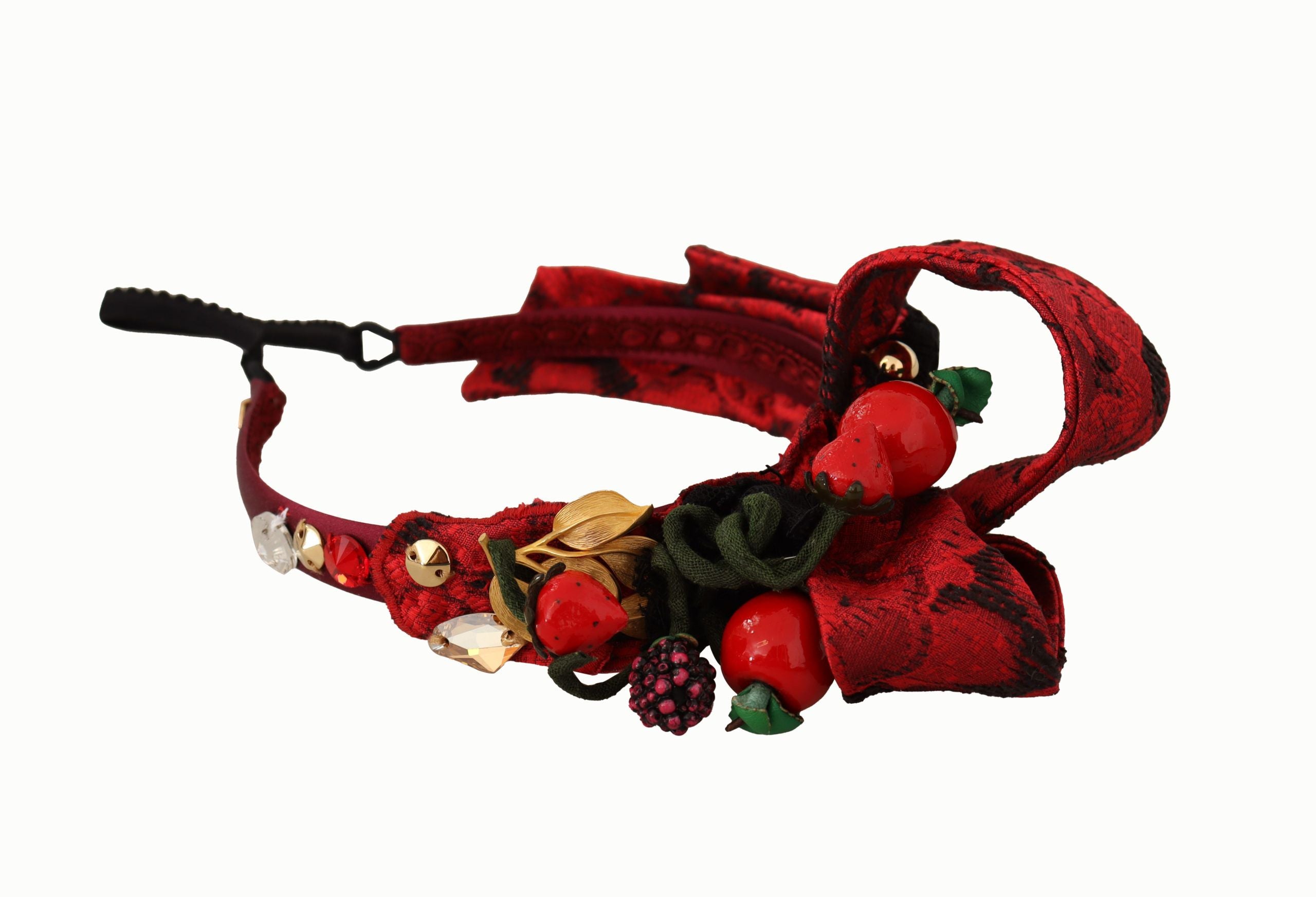 Dolce & Gabbana Cherry Sicily Embelled Red Diadem