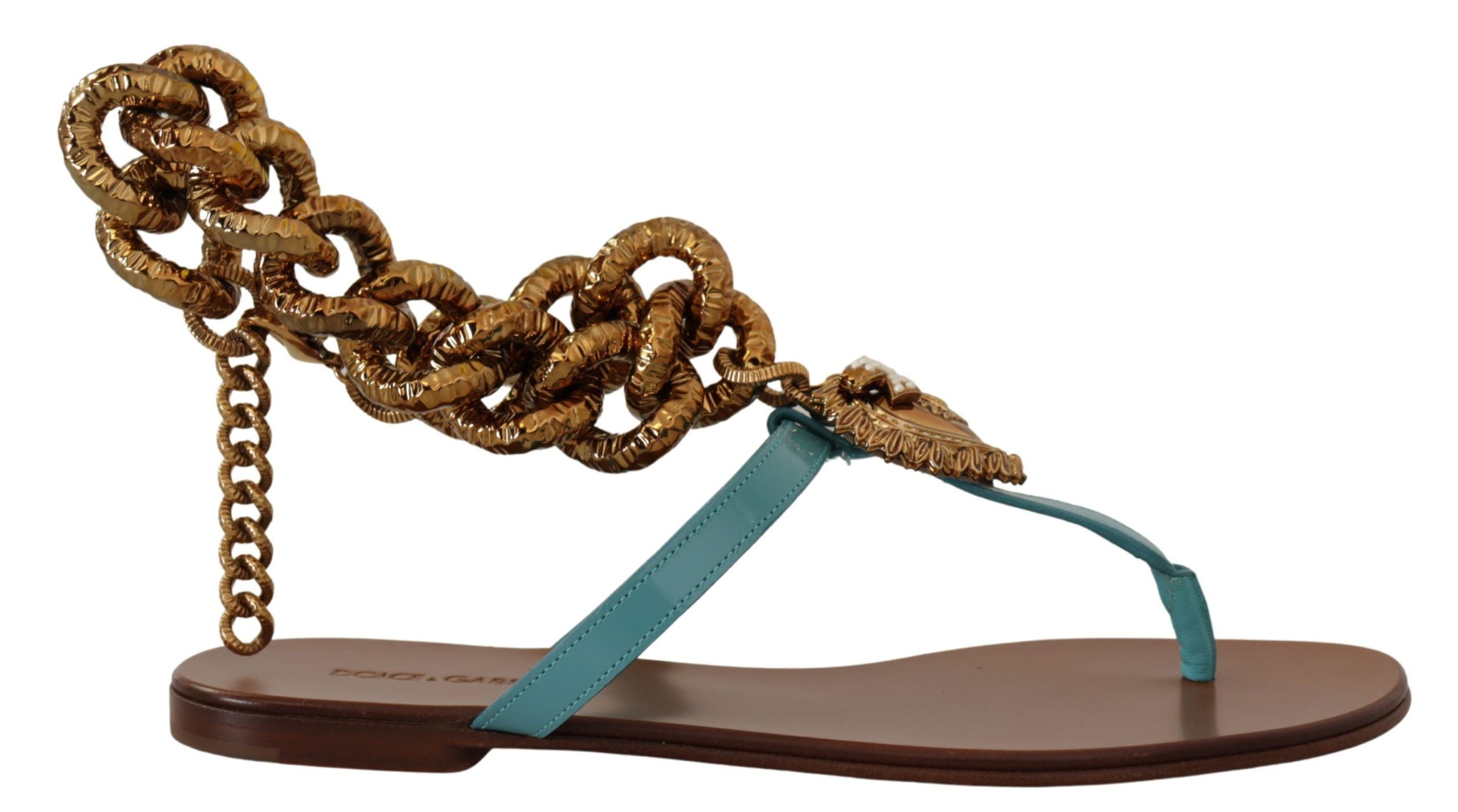 Dolce & Gabbana Chic Gladiator Flats με λεπτομέρεια αφοσίωσης στην καρδιά