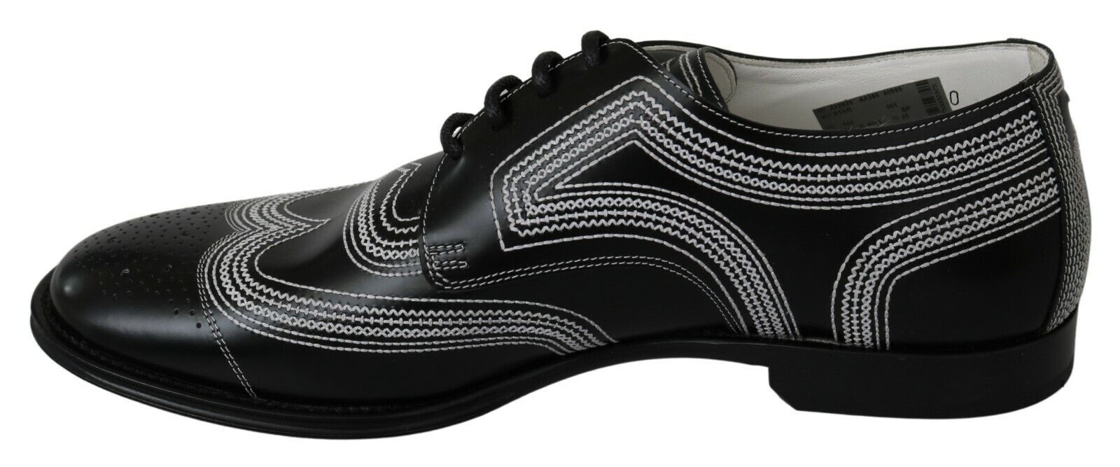 Κομψά ασπρόμαυρα παπούτσια Derby Dolce & Gabbana