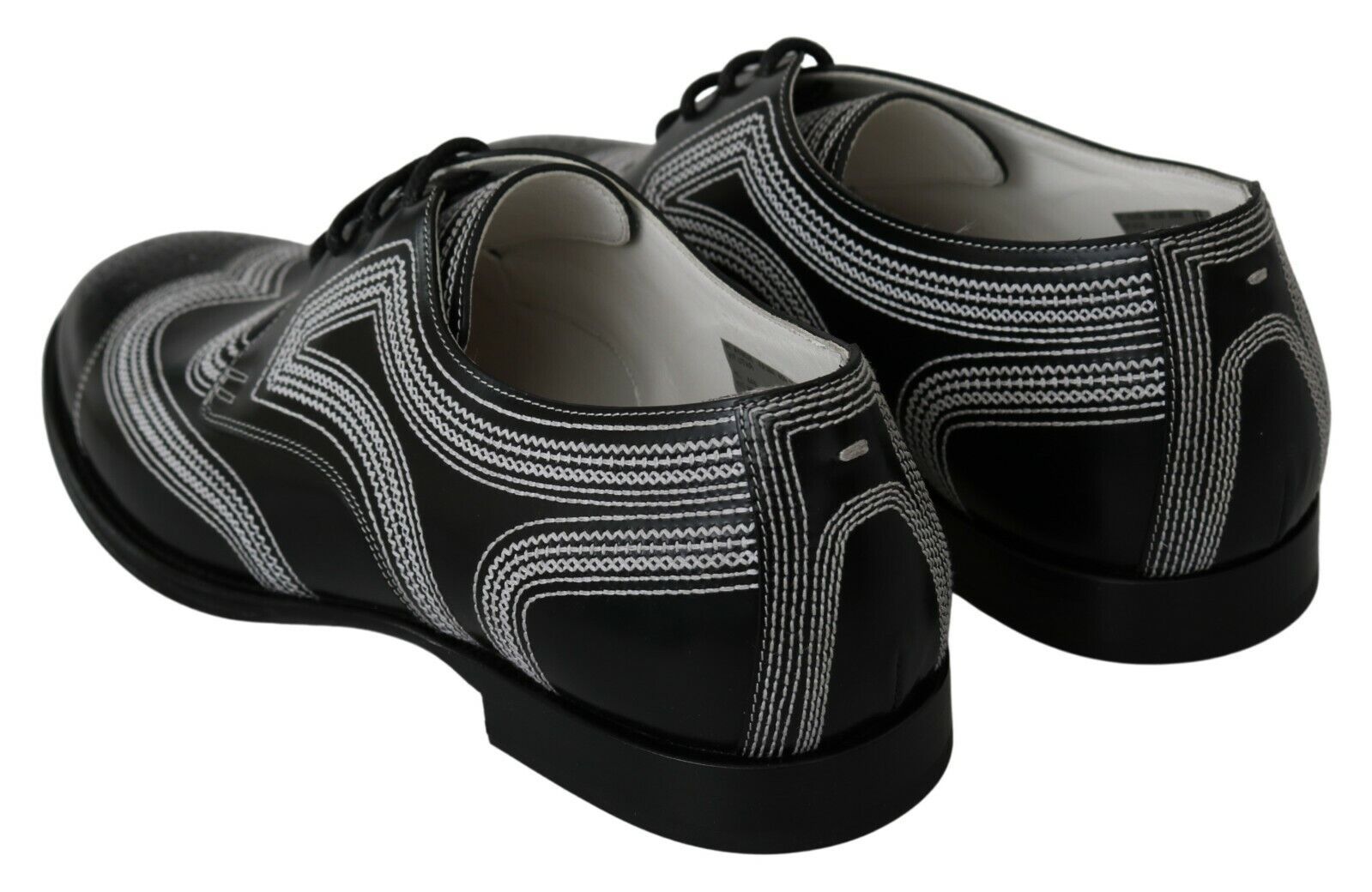 Κομψά ασπρόμαυρα παπούτσια Derby Dolce & Gabbana