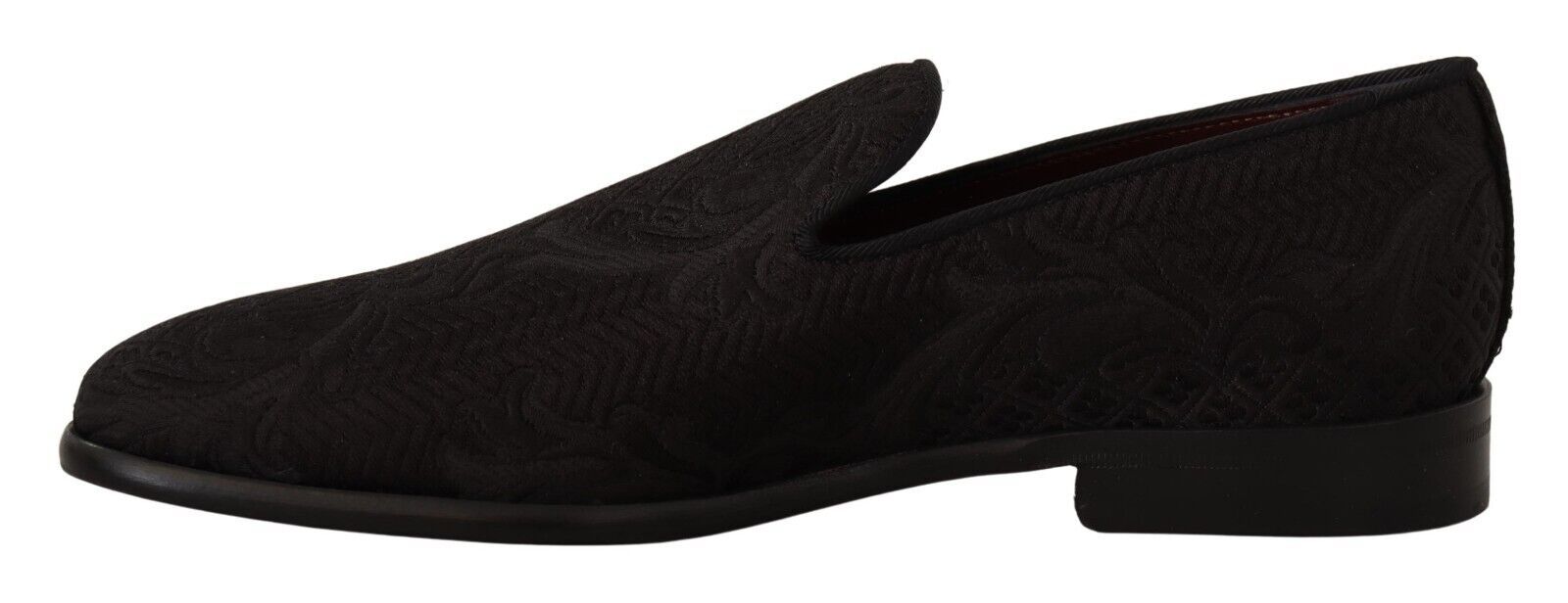 Παντόφλες μπροκάρ μαύρες φλοράλ Dolce & Gabbana