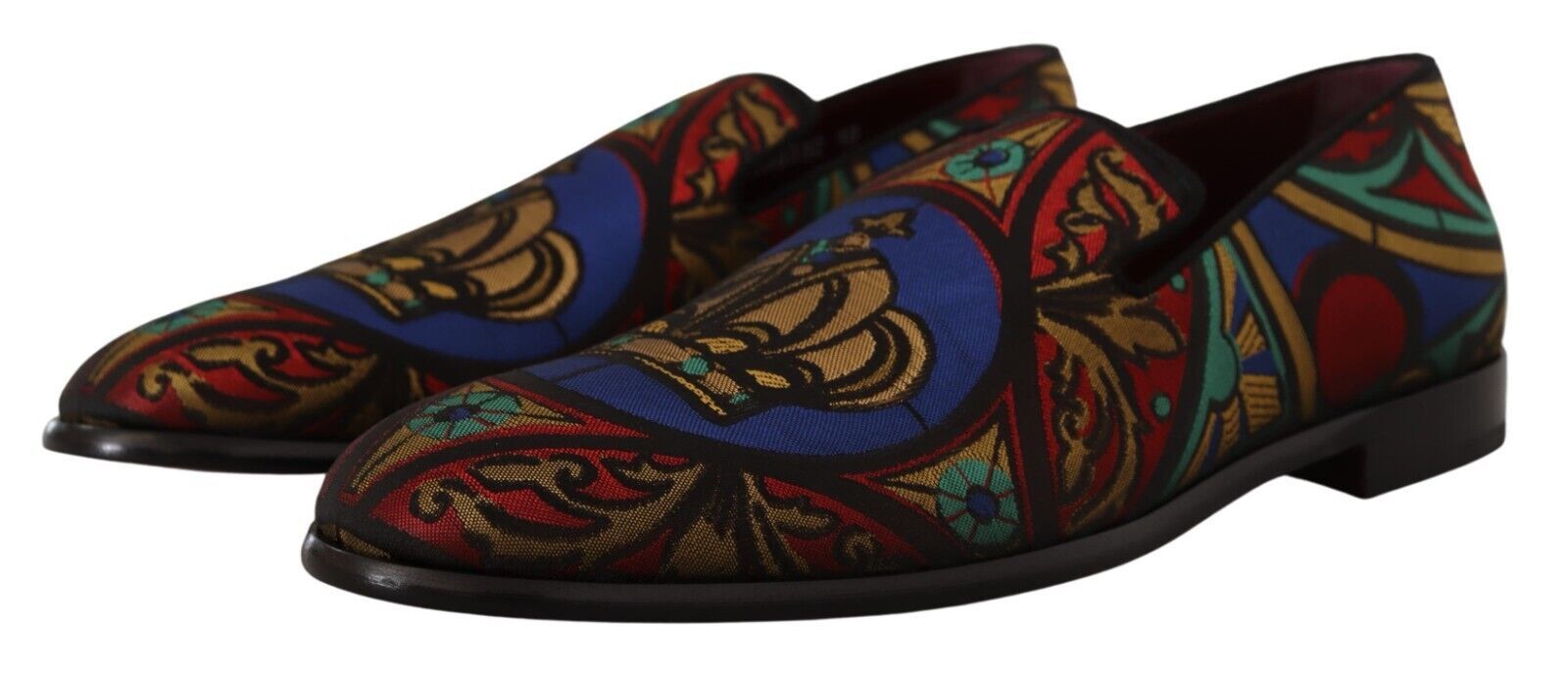 Dolce & Gabbana Πολύχρωμες Jacquard Slide-On Loafer Παντόφλες