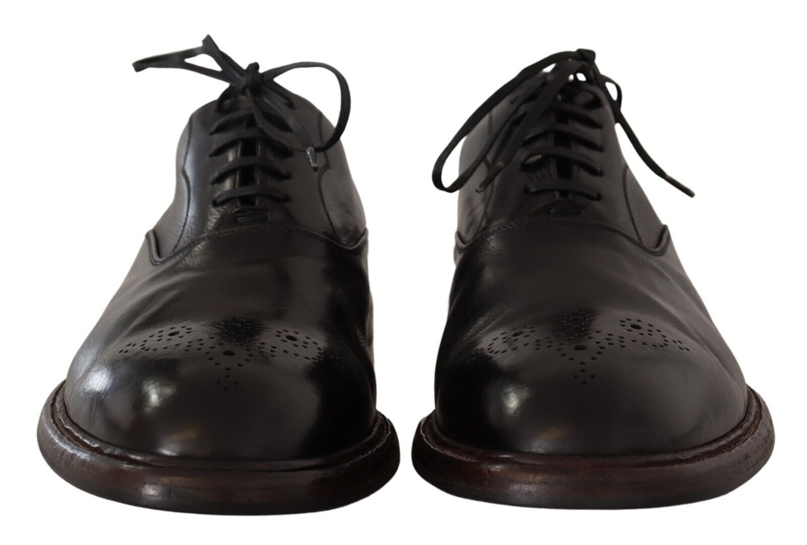 Dolce & Gabbana Κομψά Μαύρα Δερμάτινα Επίσημα Παπούτσια Derby