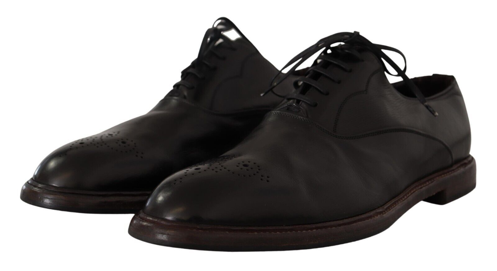 Dolce & Gabbana Κομψά Μαύρα Δερμάτινα Επίσημα Παπούτσια Derby