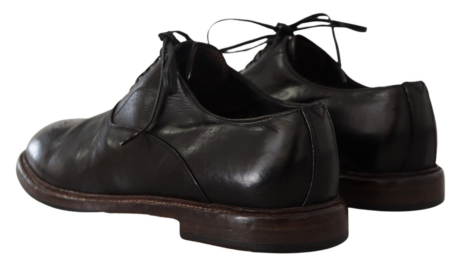 Dolce & Gabbana Κομψά Μαύρα Δερμάτινα Επίσημα Παπούτσια Derby
