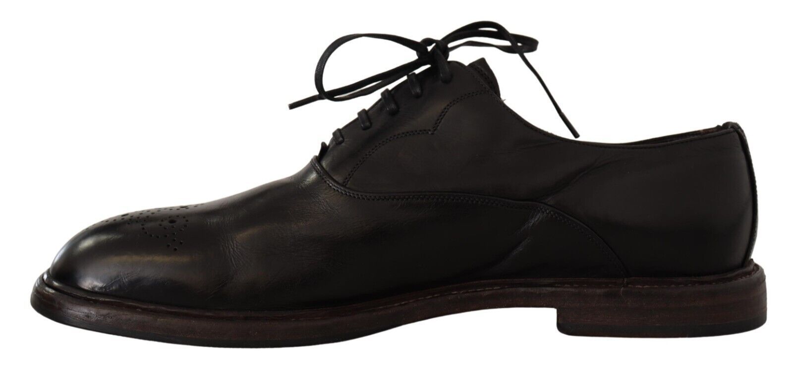 Dolce & Gabbana Κομψά Μαύρα Δερμάτινα Επίσημα Παπούτσια Derby