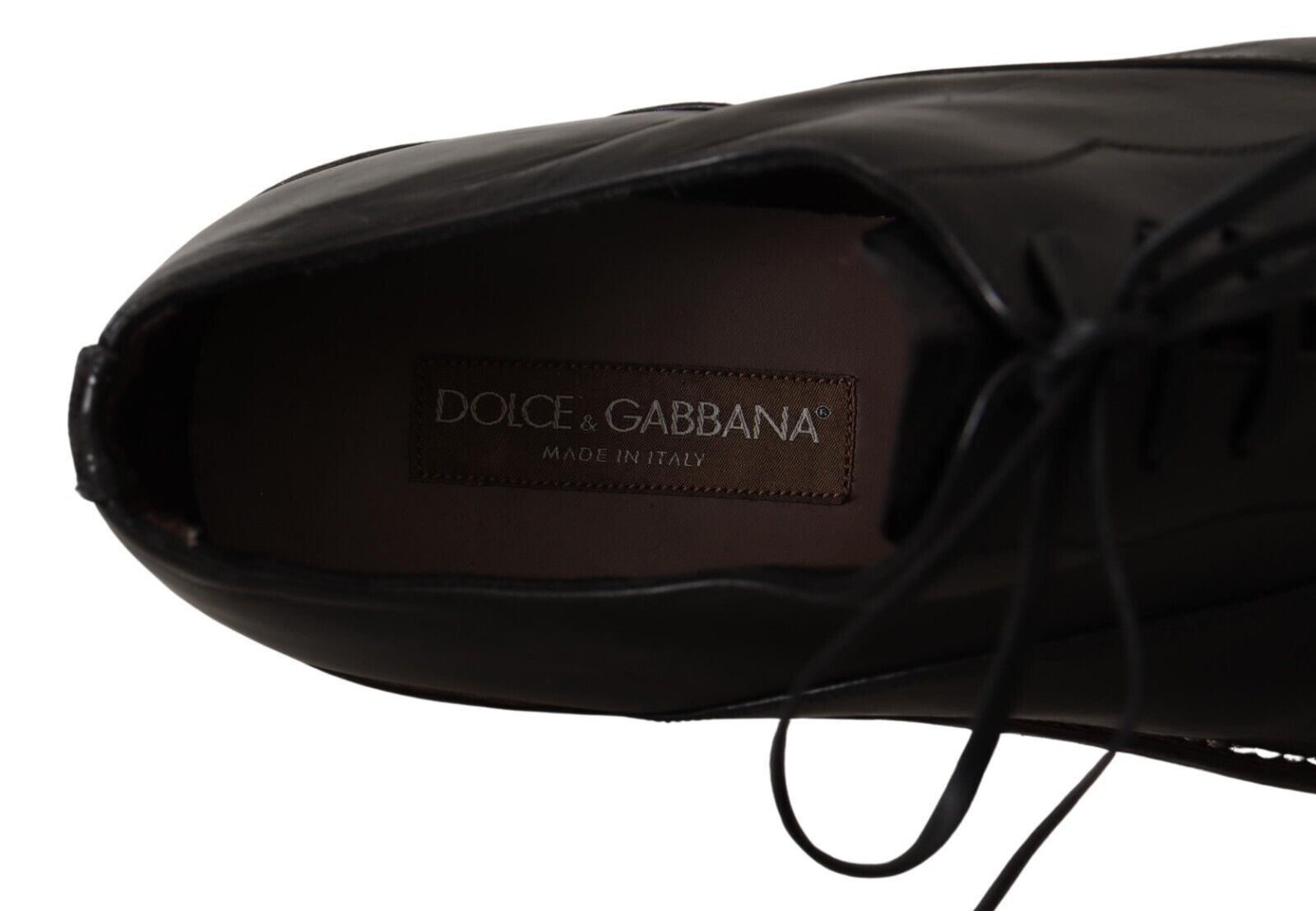 Dolce & Gabbana Κομψά Μαύρα Δερμάτινα Επίσημα Παπούτσια Derby