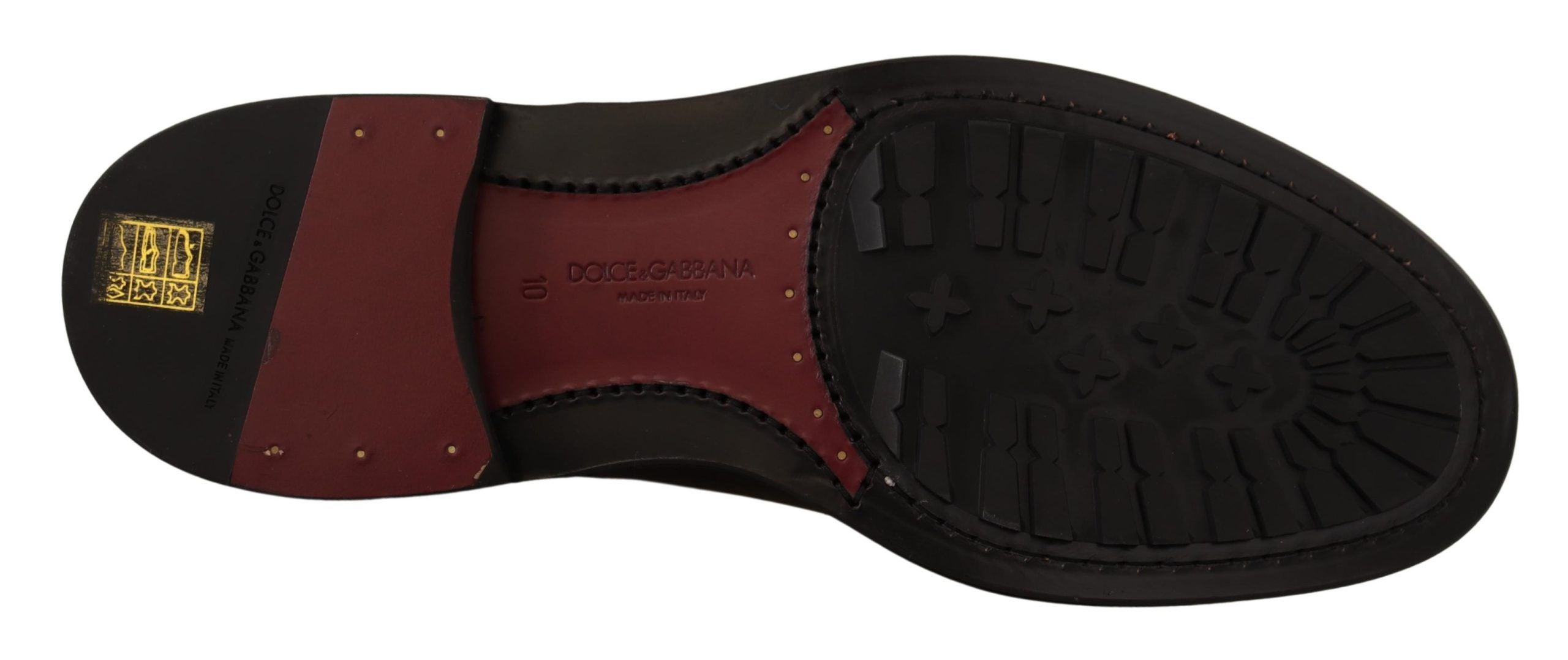 Επίσημα παπούτσια Dolce & Gabbana με μωβ δέρμα Derby