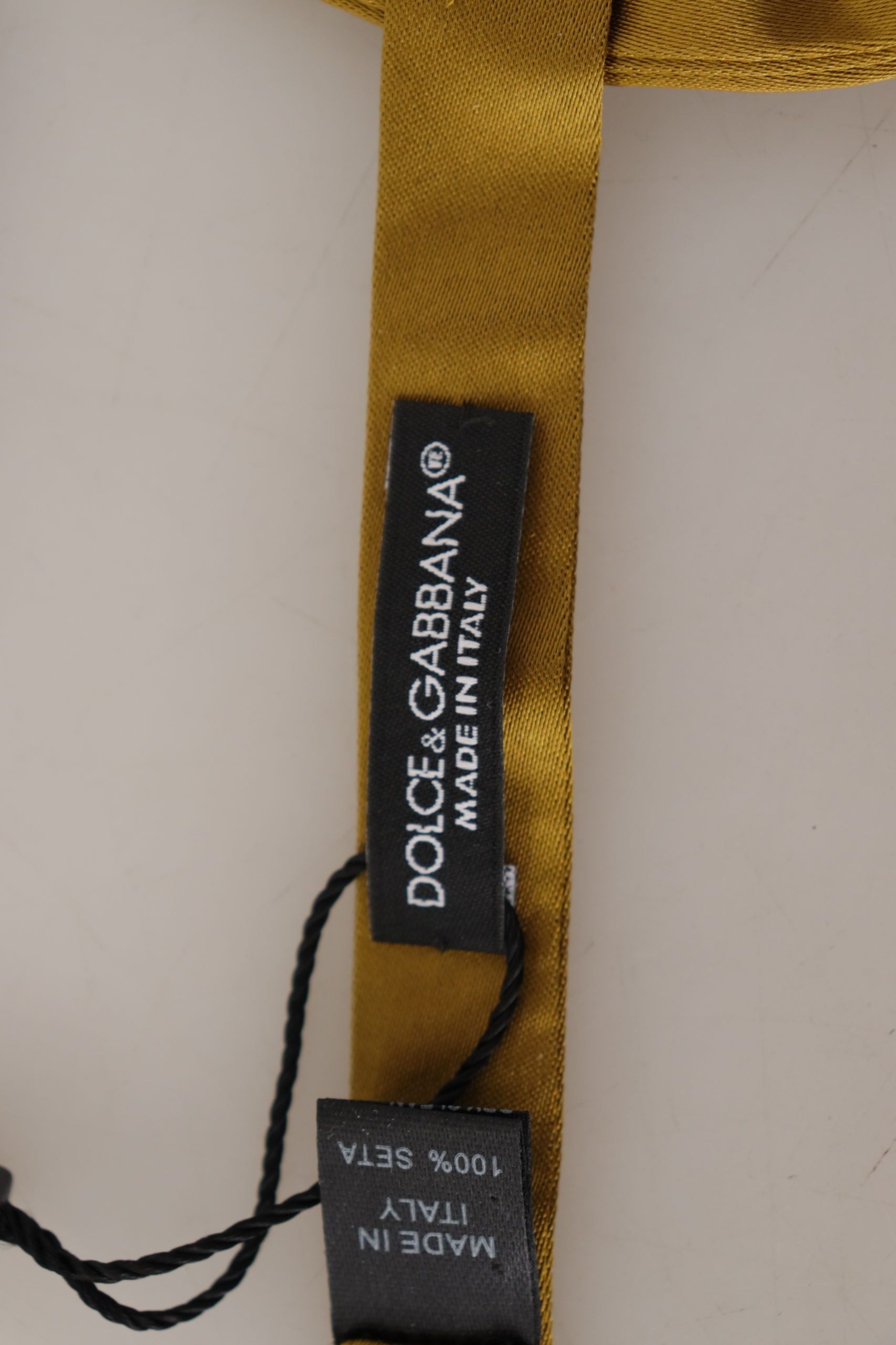 Κομψό παπιγιόν Dolce & Gabbana από μεταξωτό μουστάρδα
