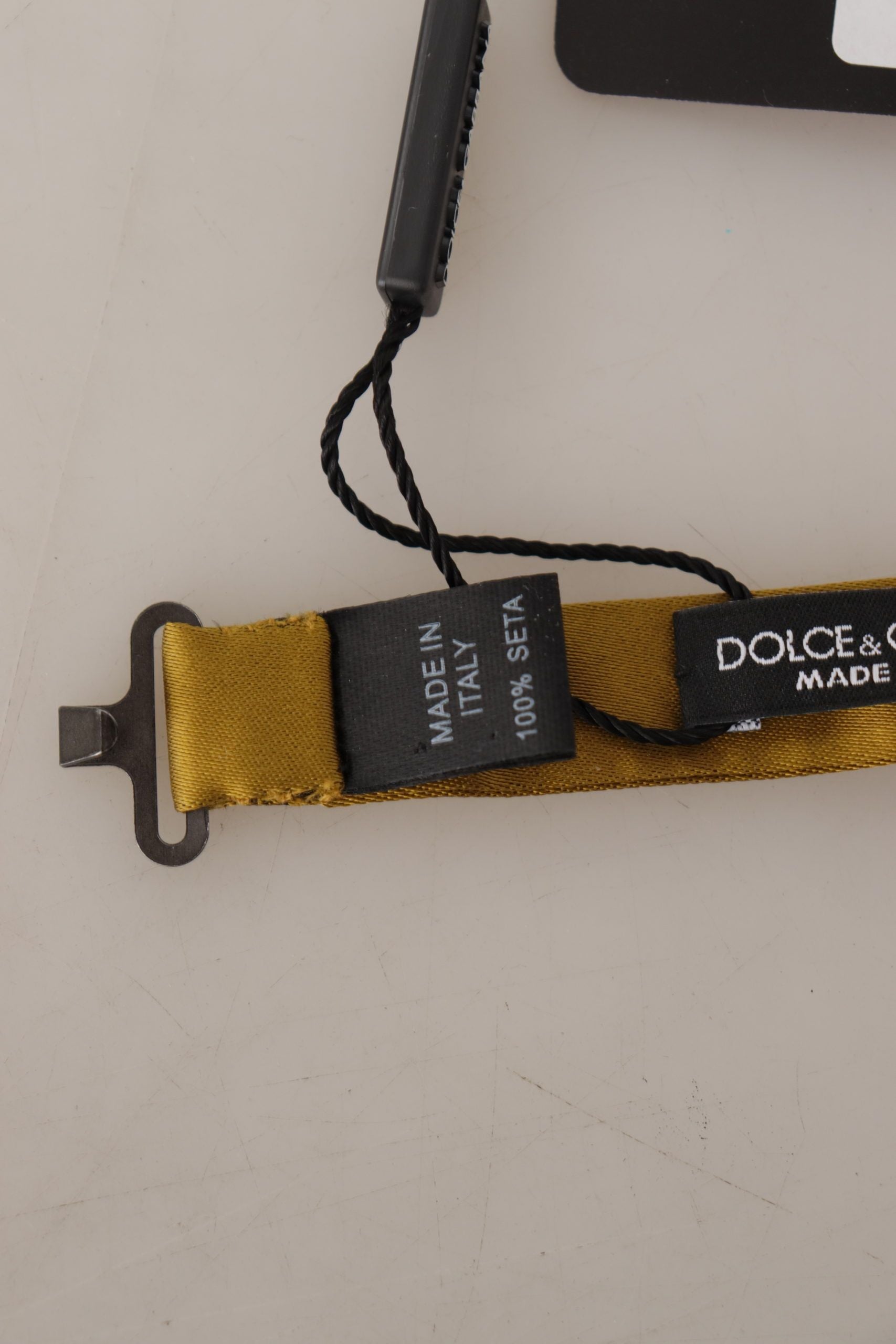 Κομψό παπιγιόν Dolce & Gabbana από μεταξωτό μουστάρδα