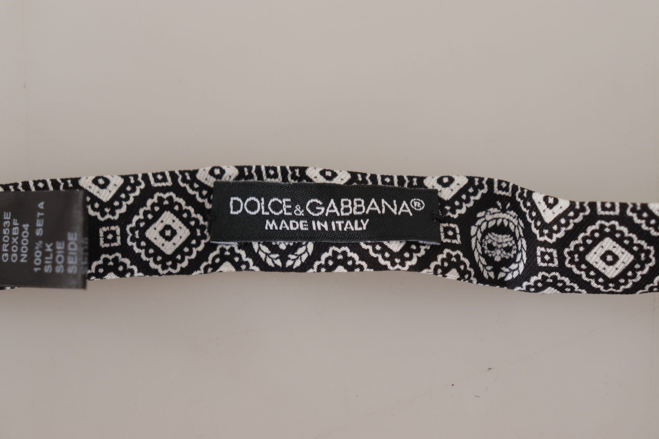 Κομψό μεταξωτό μαύρο παπιγιόν Dolce & Gabbana