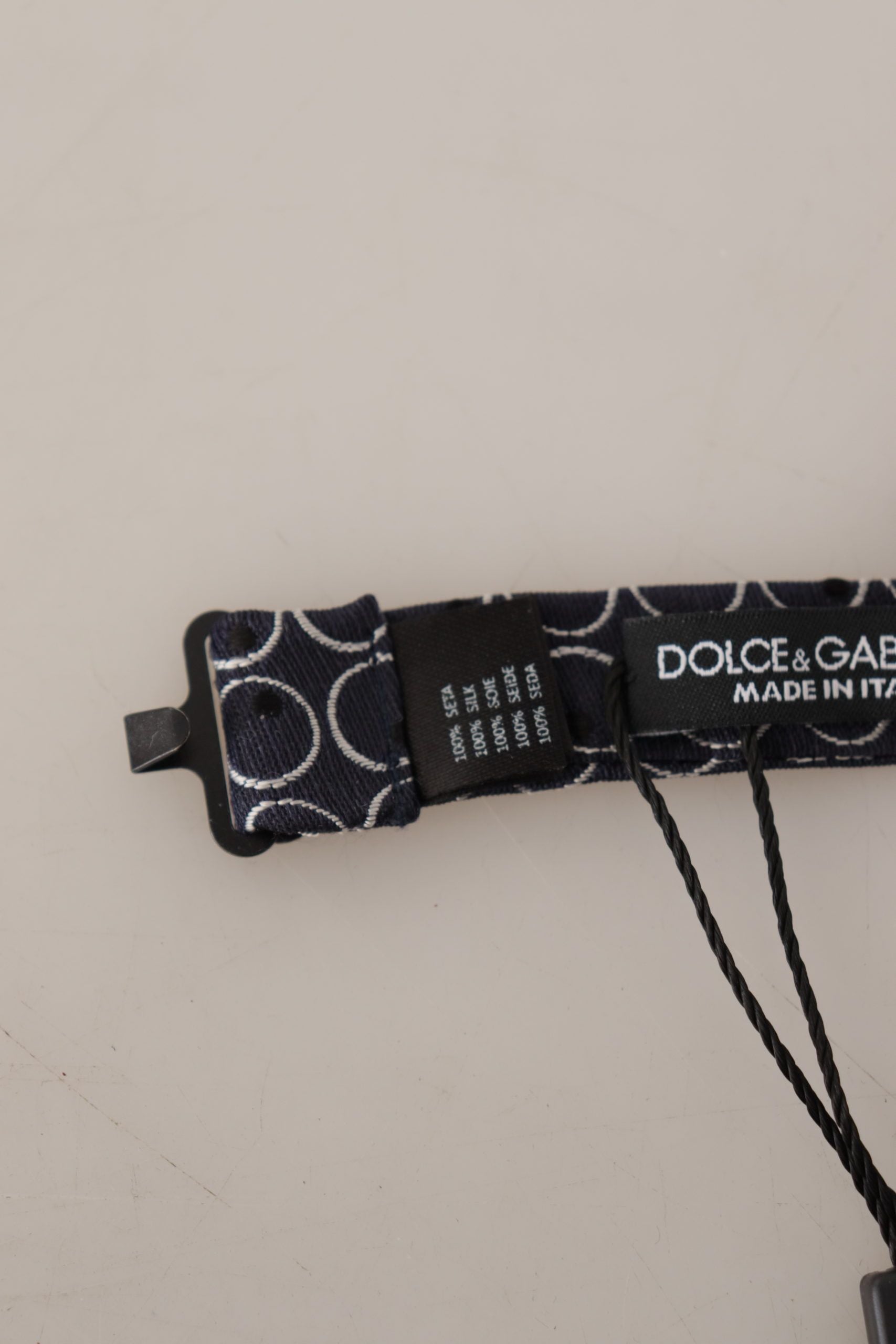 Κομψό ασπρόμαυρο μεταξωτό παπιγιόν Dolce & Gabbana