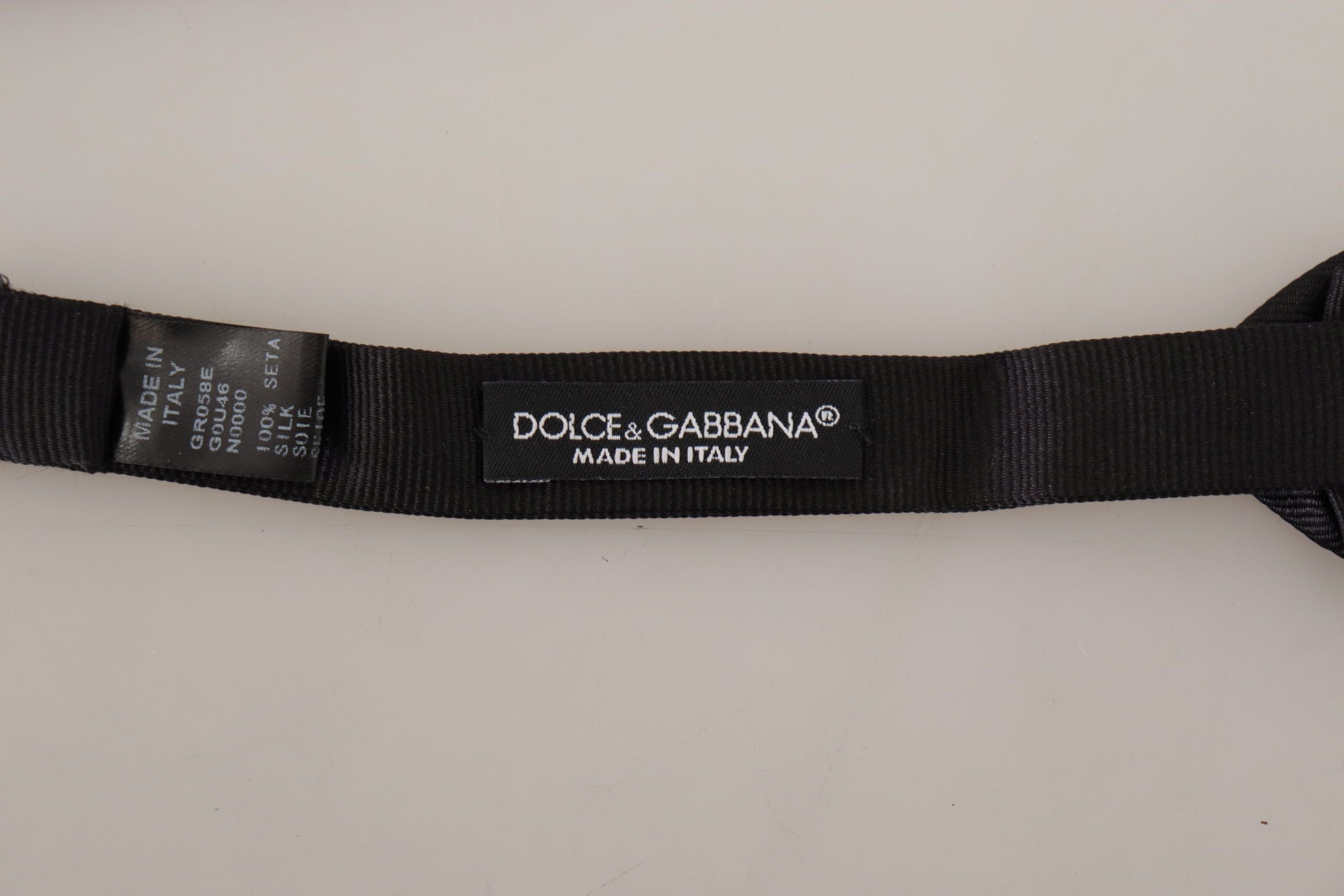 Κομψό μαύρο μεταξωτό παπιγιόν Dolce & Gabbana