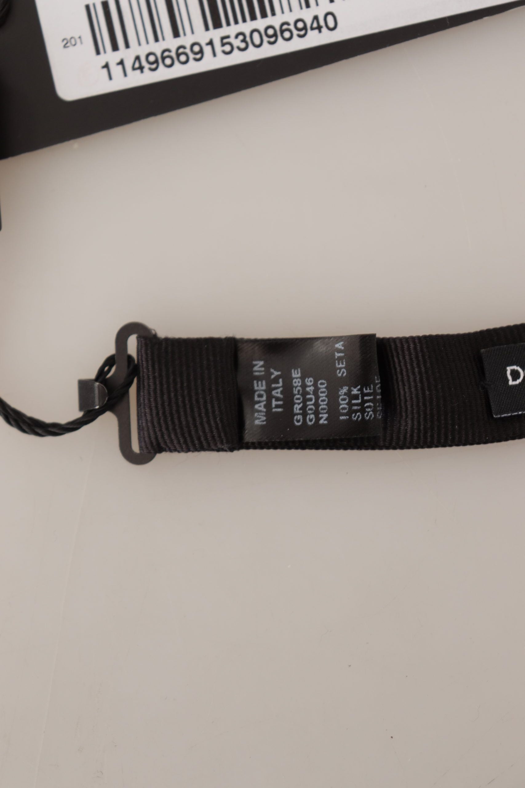 Κομψό μαύρο μεταξωτό παπιγιόν Dolce & Gabbana