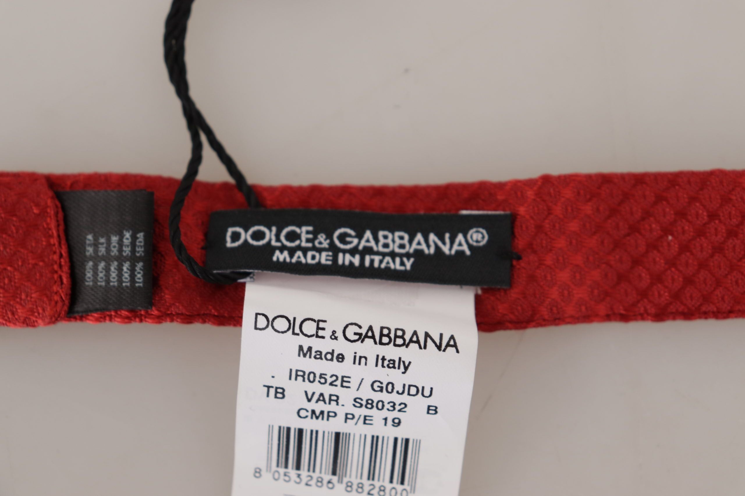 Κομψό κόκκινο μεταξωτό παπιγιόν Dolce & Gabbana
