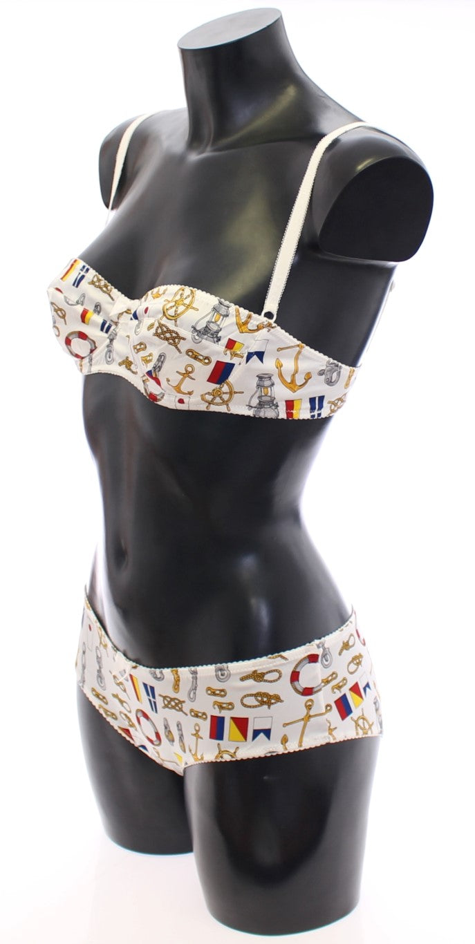 Κομψό σετ εσωρούχων Dolce & Gabbana με στάμπα White Sailor
