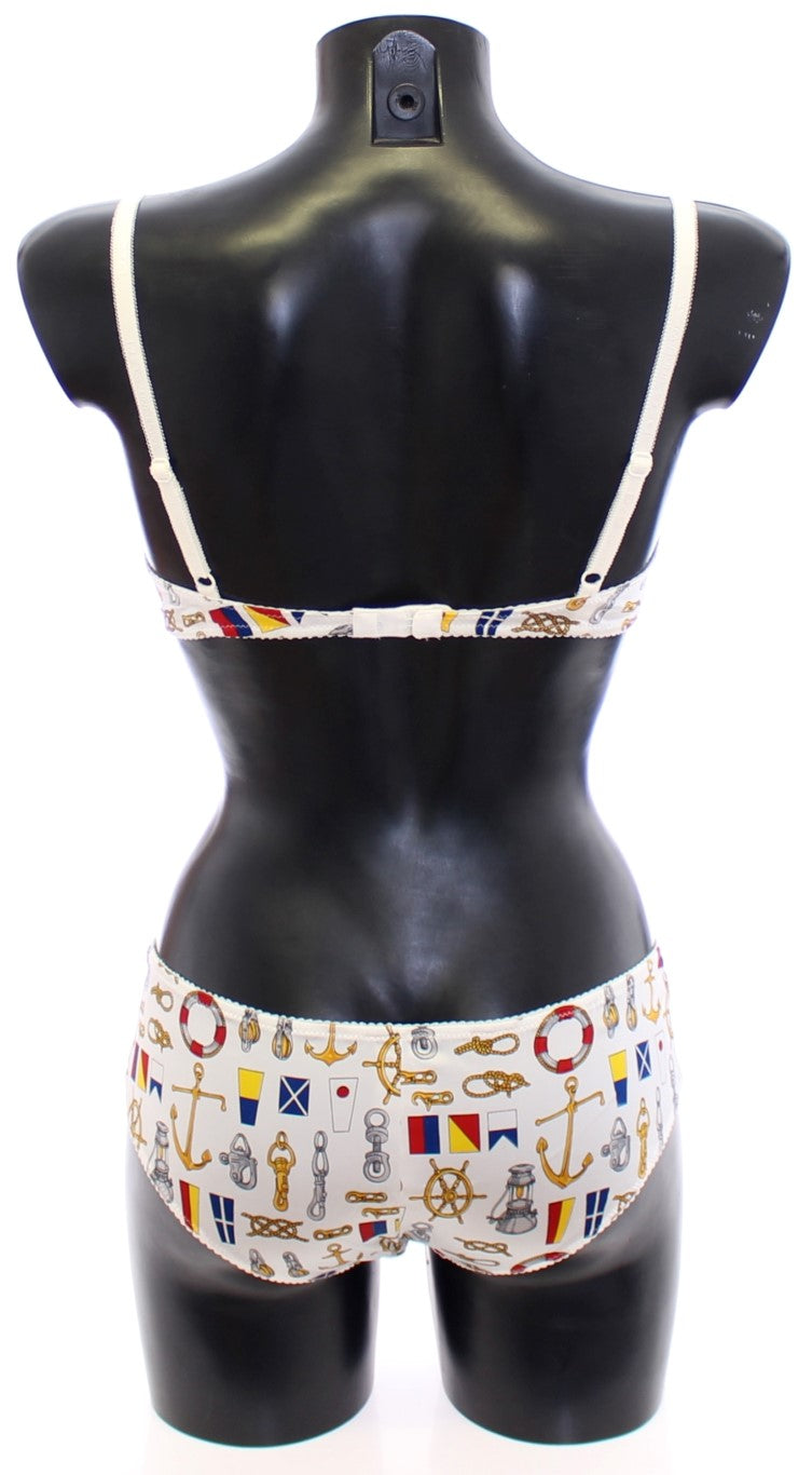 Κομψό σετ εσωρούχων Dolce & Gabbana με στάμπα White Sailor