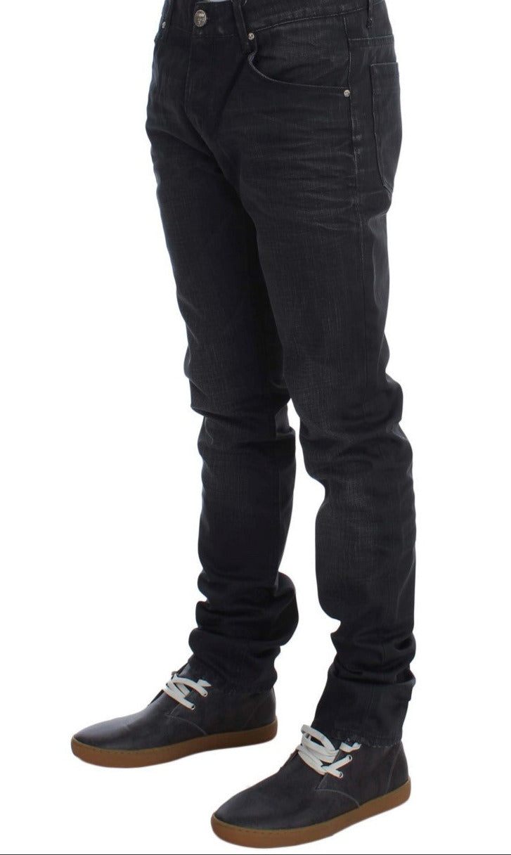 Ανδρικό τζιν ιταλικό Acht Sleek Grey Slim Fit