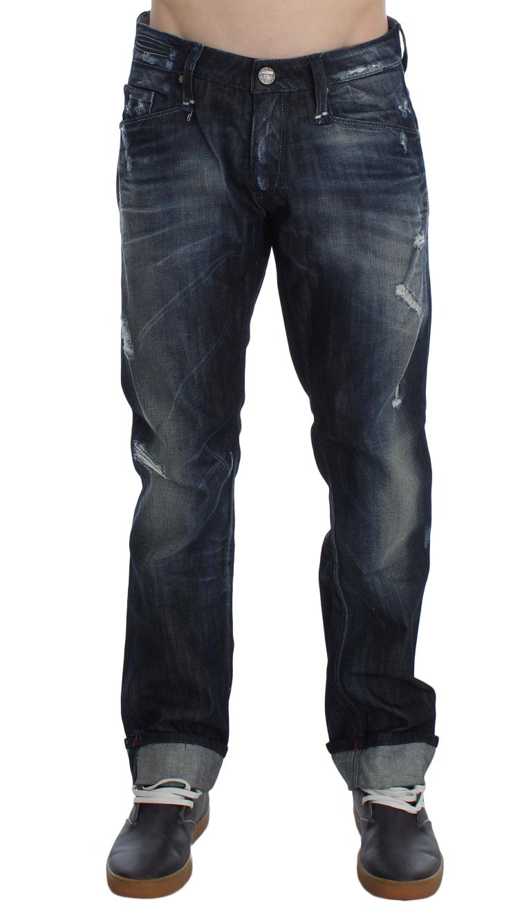 Μπλε τζιν Acht Elegant Regular Straight Fit