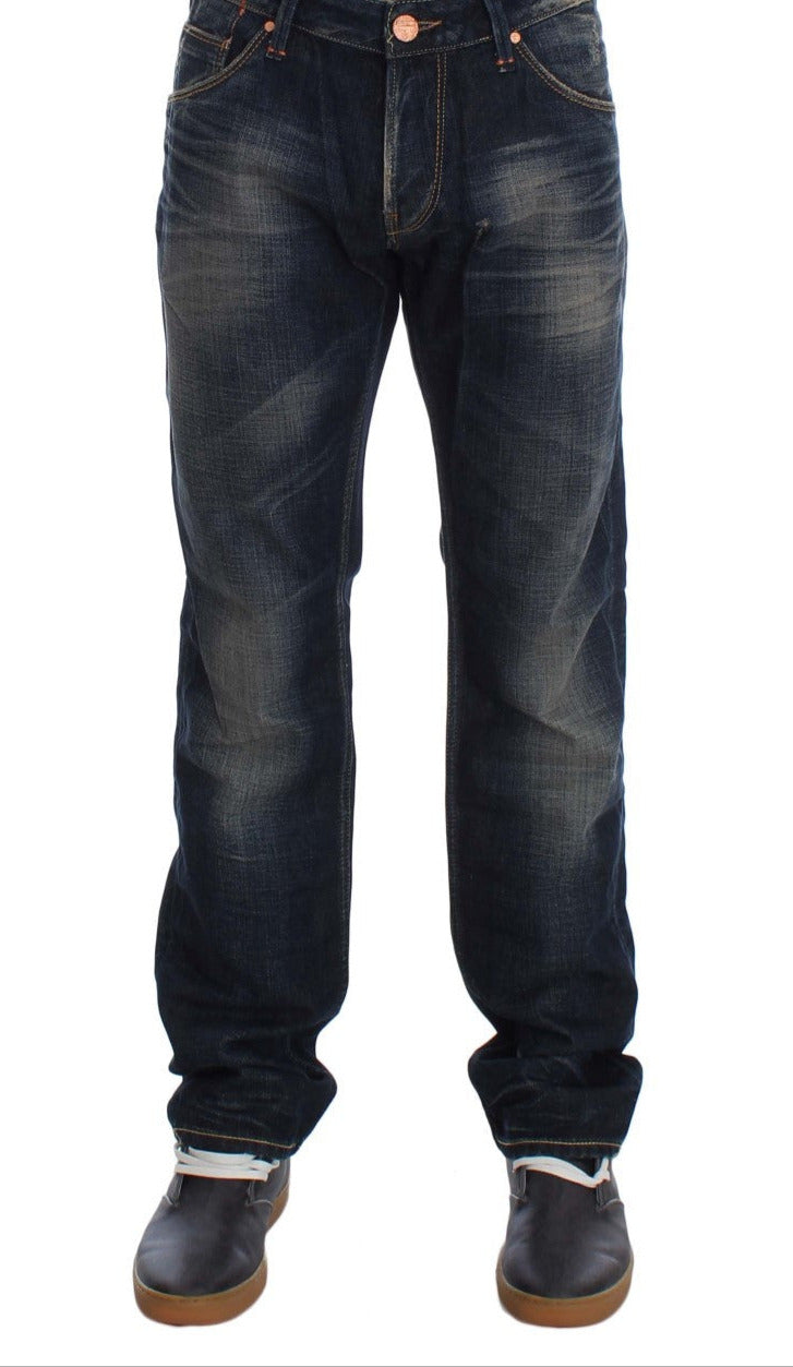 Ανδρικά τζιν Acht Elegant Straight Fit Χαμηλόμεσα