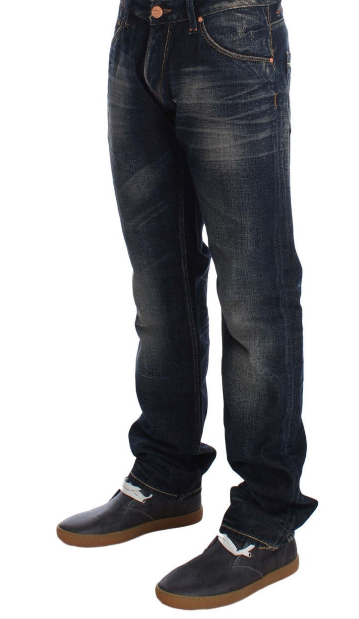 Ανδρικά τζιν Acht Elegant Straight Fit Χαμηλόμεσα
