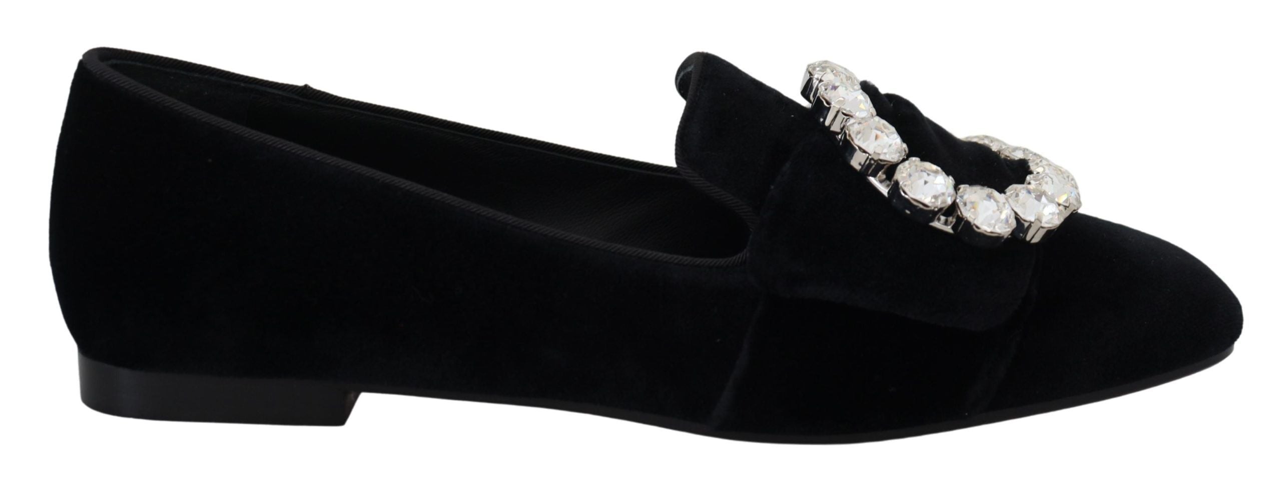 Loafers Dolce & Gabbana Chic Velvet με κρύσταλλο