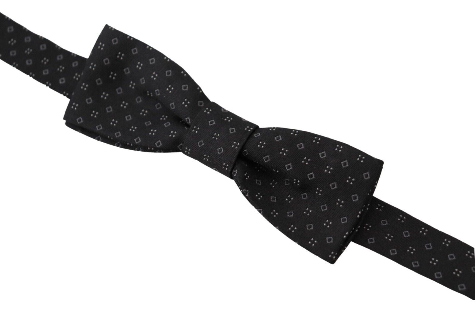Dolce & Gabbana Exclusive Μαύρο παπιγιόν με μεταξωτό σχέδιο