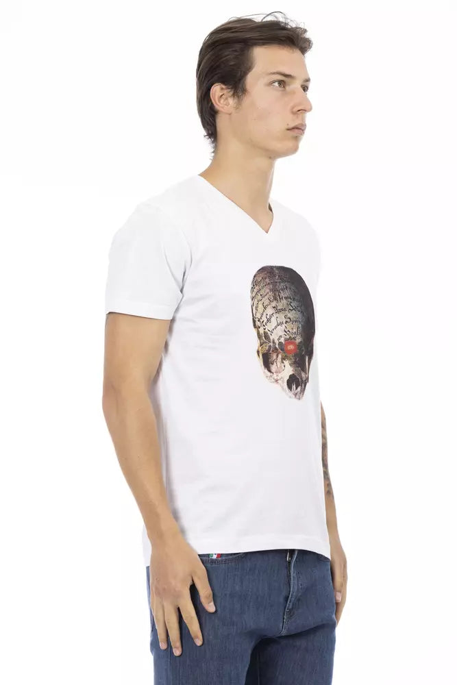 Ανδρικό μπλουζάκι Trussardi Action White Cotton
