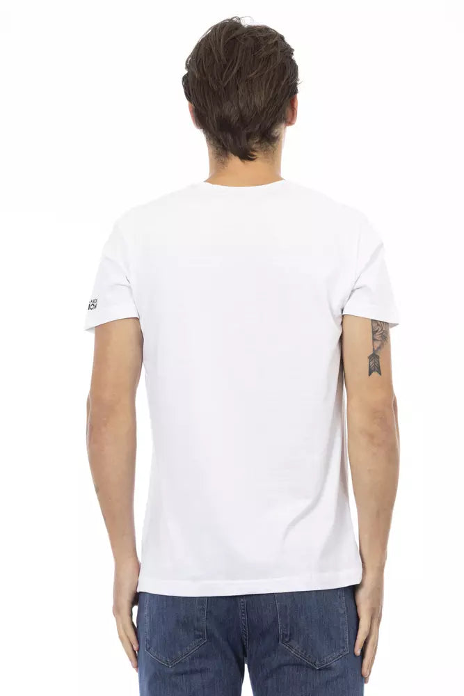 Ανδρικό μπλουζάκι Trussardi Action White Cotton