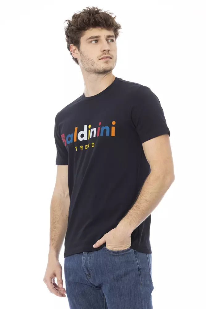 Ανδρικό T-Shirt Baldinini Trend Blue Cotton